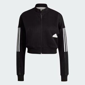 Adidas | Women's Plus Size | Cropped Track Top Jacket | Black | 2X
